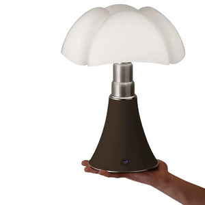 Lampada da tavolo Minipistrello LED ricaricabile, testa di moro