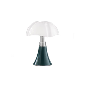 Lampada da comodino finitura verde, Minipistrello LED, designer Gae Aulenti.