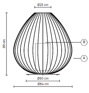 Immagine con misure della Cell di Karman diametro 84.