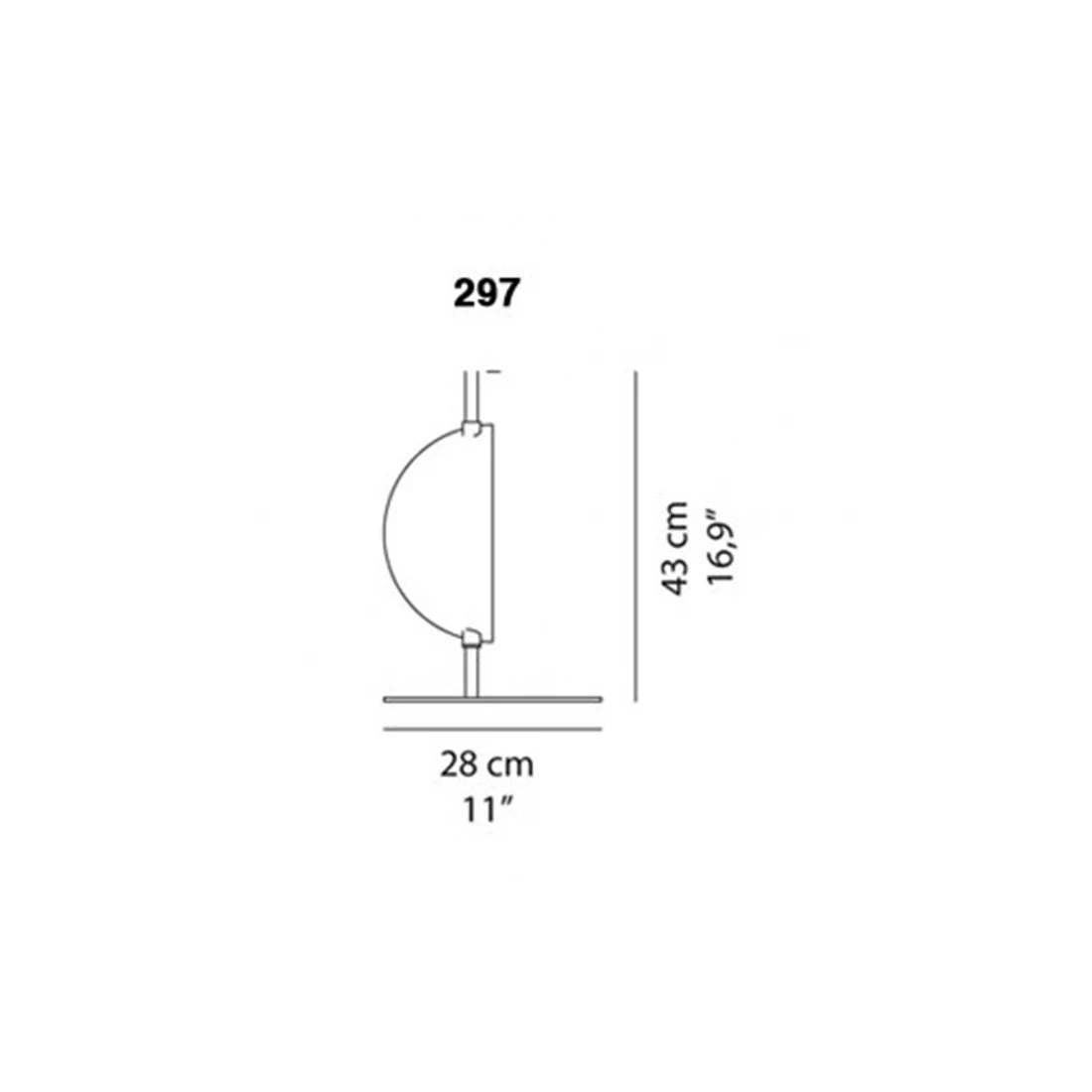 ecletty Superluna lampada da tavolo misure