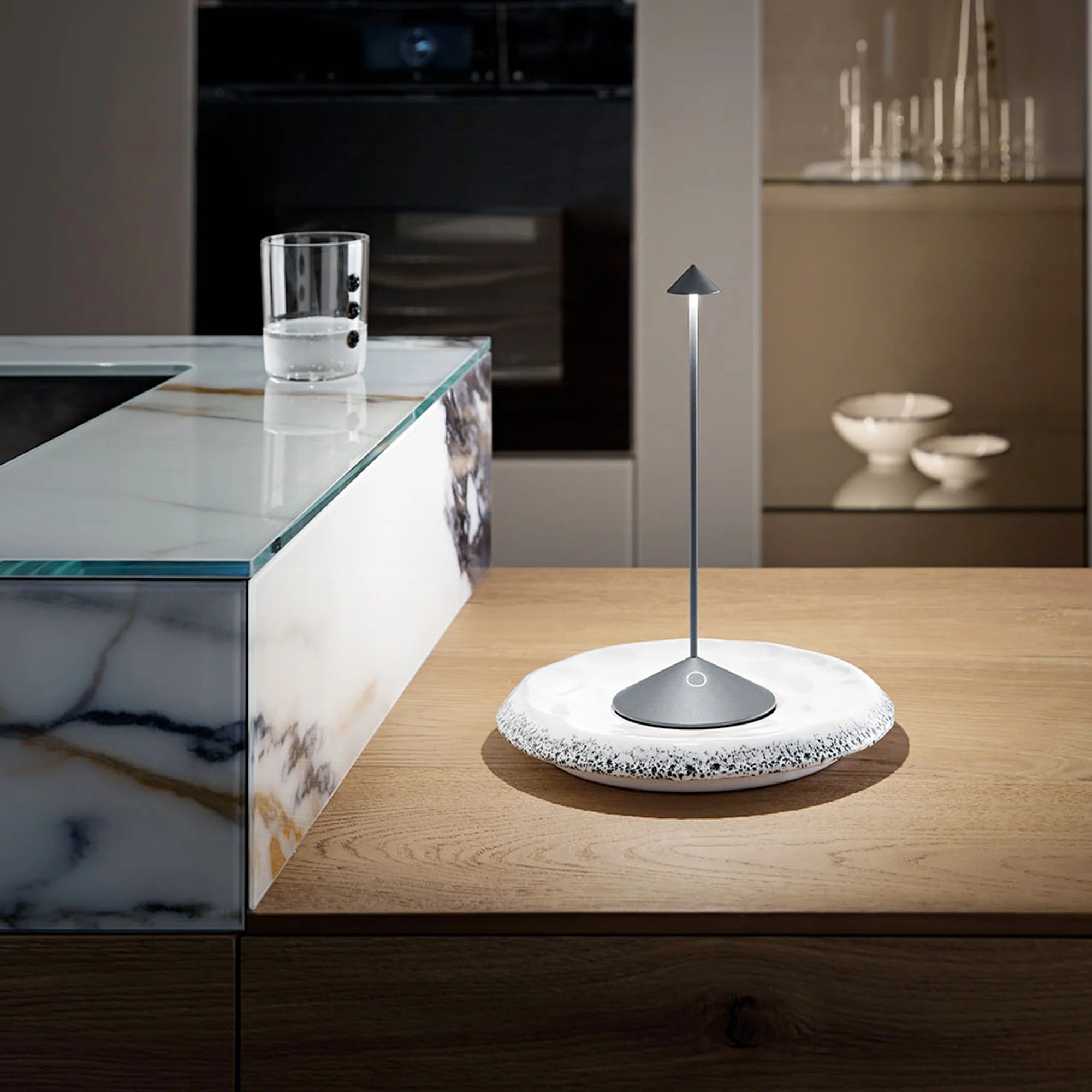 ecletty Pina lampada da tavolo grigio scuro