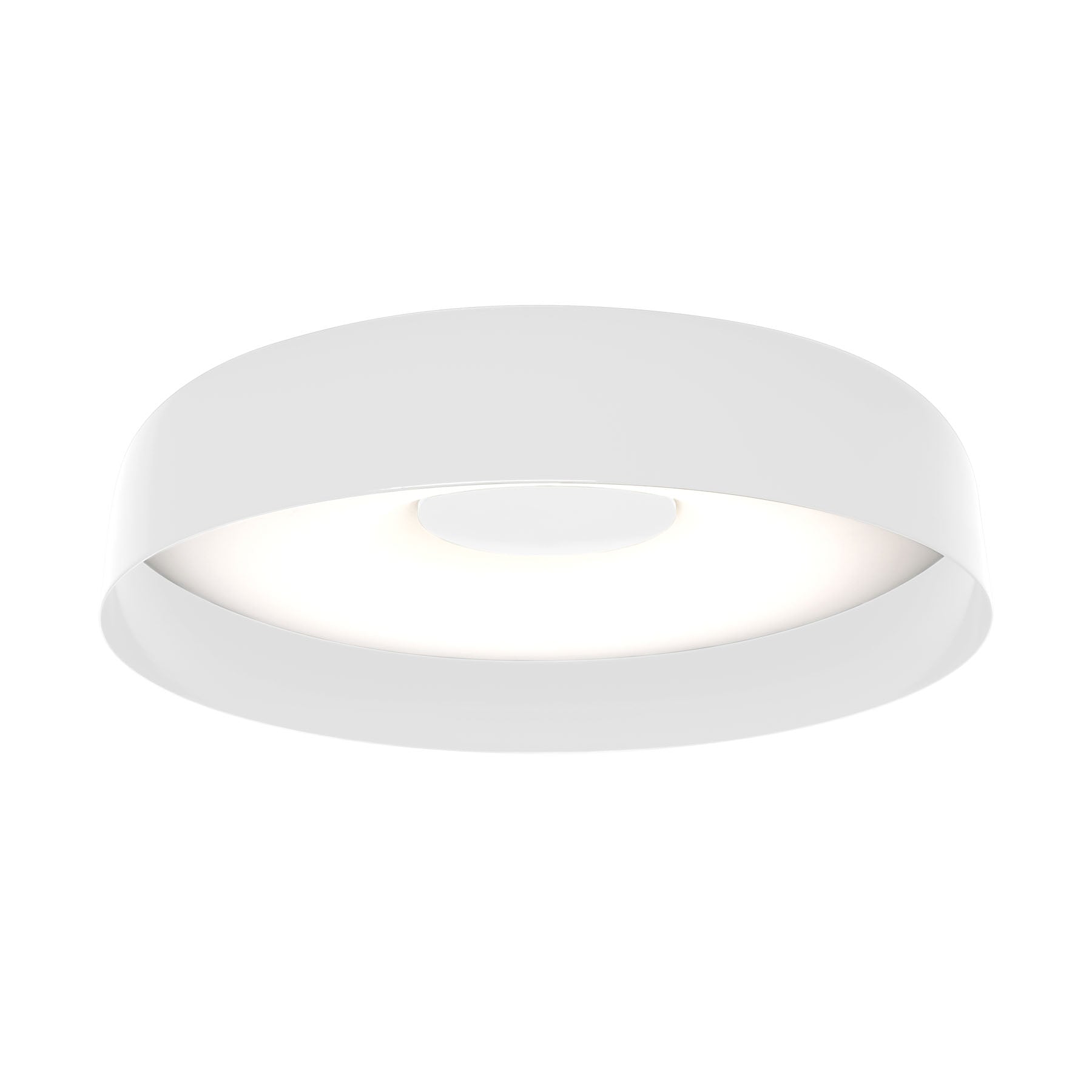 Plafoniera di design Papavero di Martinelli Luce, finitura bianca, dimensione grande, su sfondo neutro, con diffusore in metacrilato.