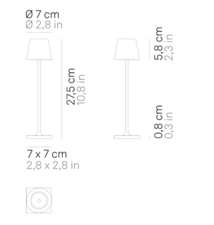 ecletty lampada da tavolo poldina micro misure