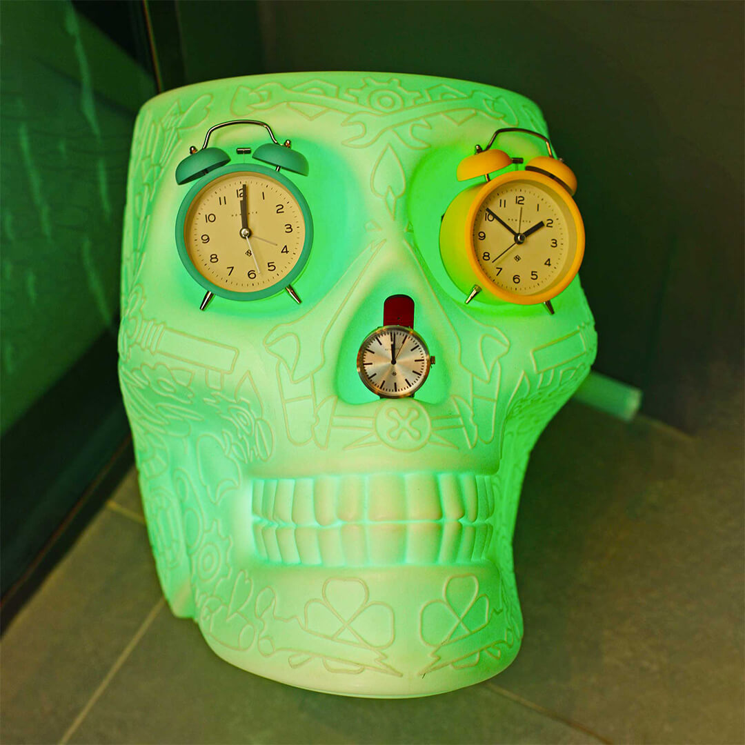 Mexico sgabello e tavolino con lampada LED ricaricabile