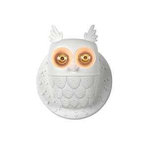 ecletty Ti-vedo lampada da parete by karman a forma di gufo bianco