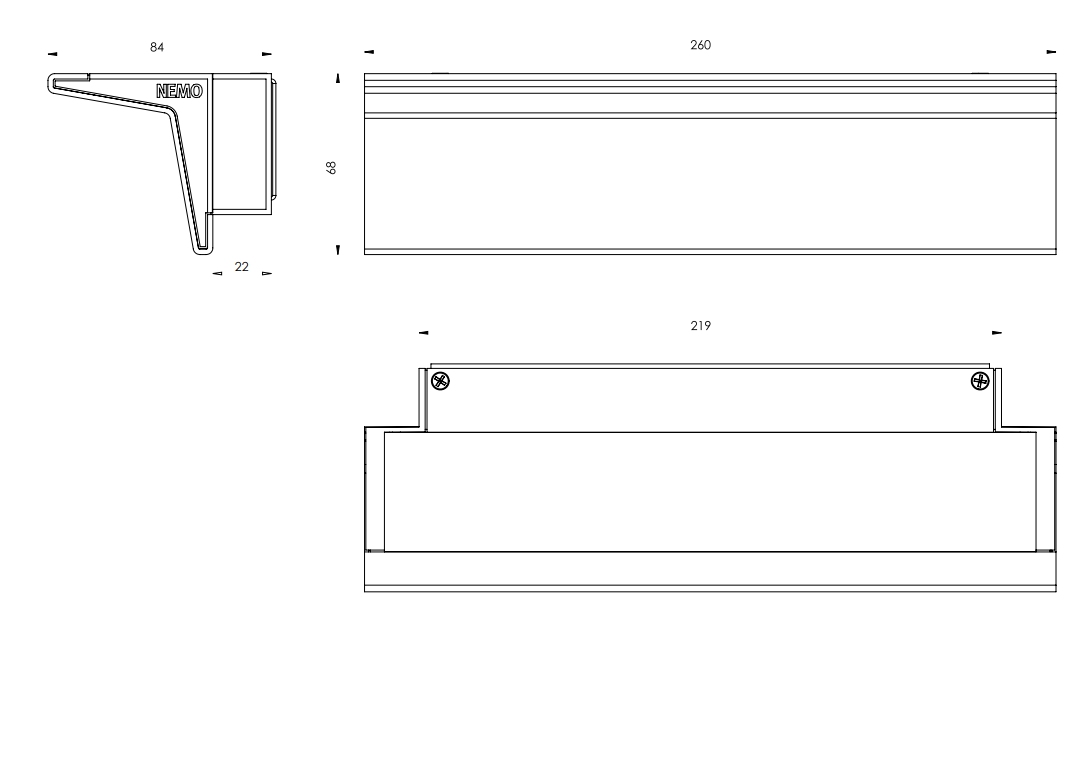 ecletty Zena IP44 lampada da parete misure
